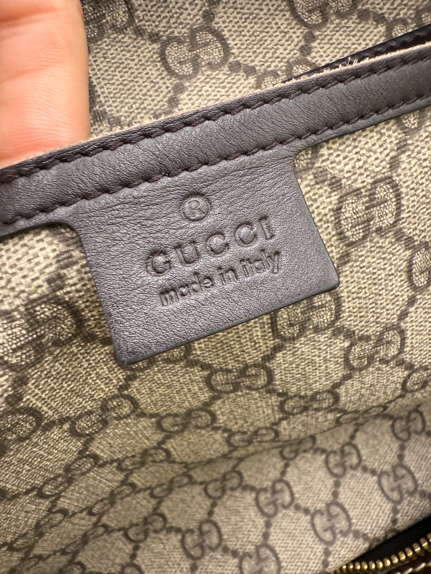 Gucci Supreme Coated Canvas Boston Travel Bag