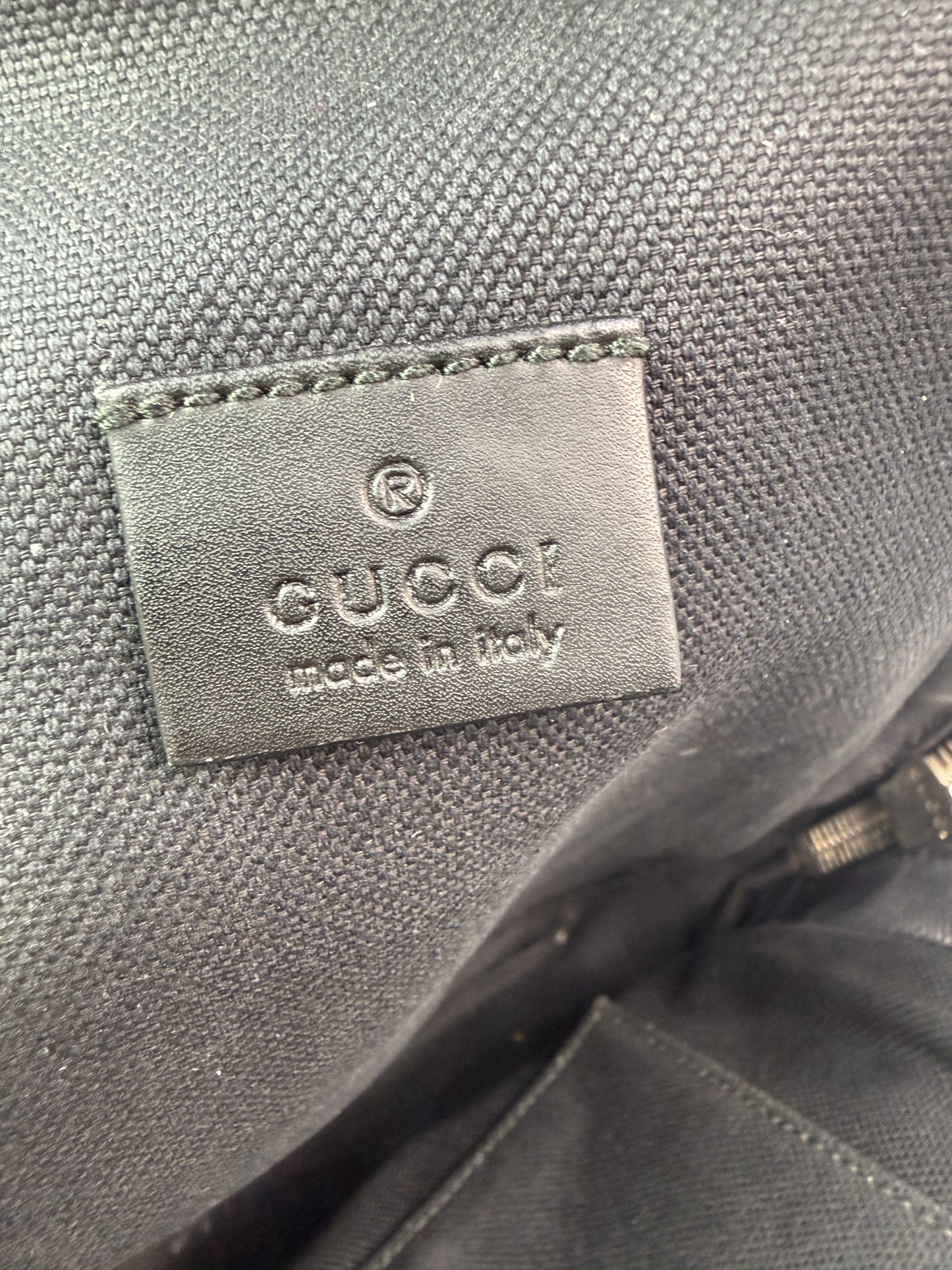 Gucci Black Guccissima Supreme Coated Canvas Sling Bag