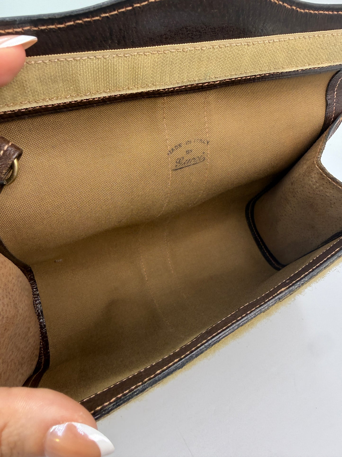 Gucci Guccissima Supreme Coated Canvas Web Wristlet Clutch