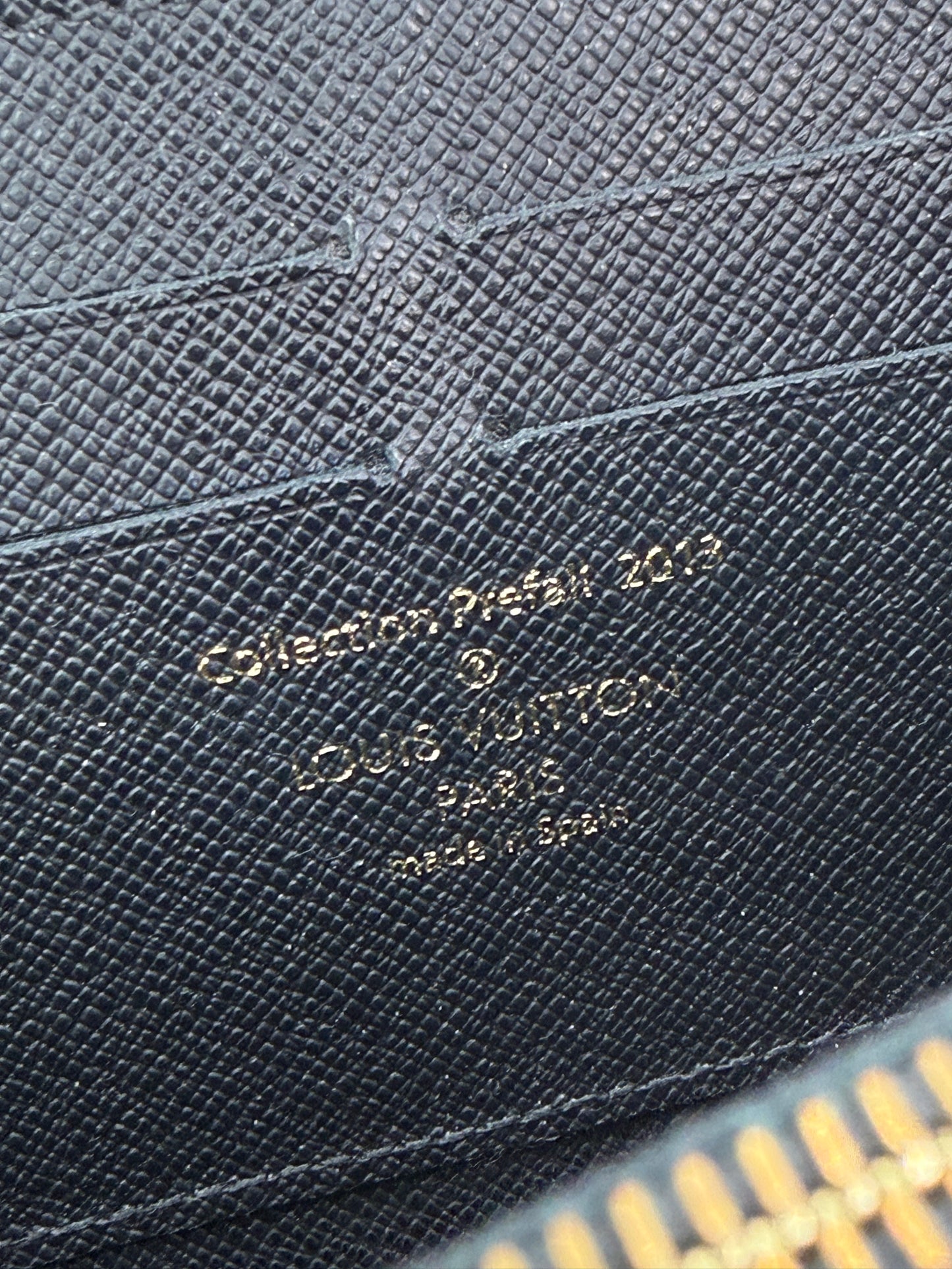 Louis Vuitton Damier Ebene Sequin Zippy Long Wallet Full Set CA1173