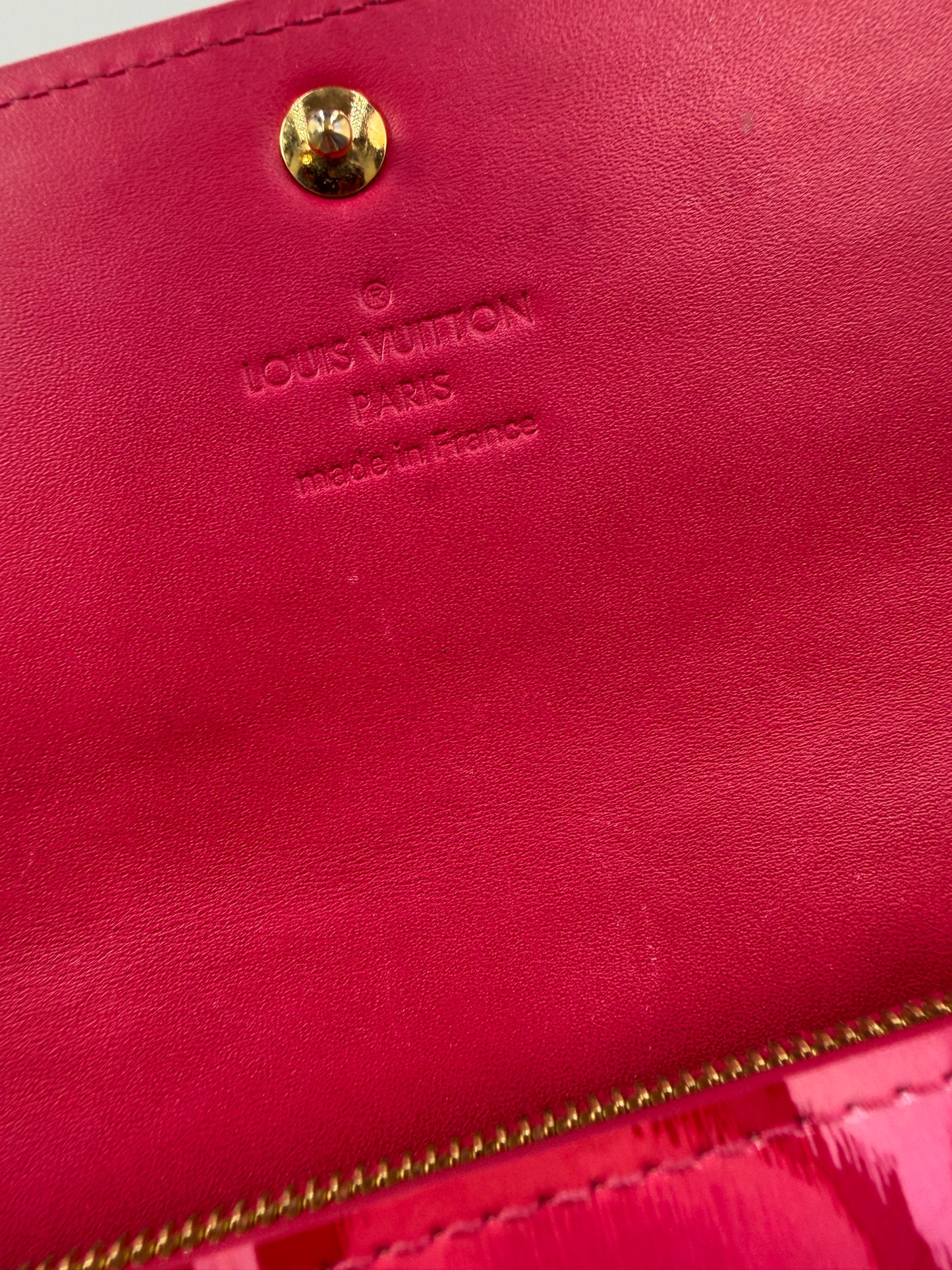 Louis Vuitton Vernis Rose Velours Sarah Wallet with Box TN0163