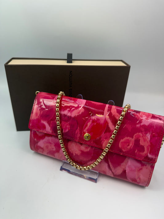 Louis Vuitton Vernis Rose Velours Sarah Wallet with Box TN0163