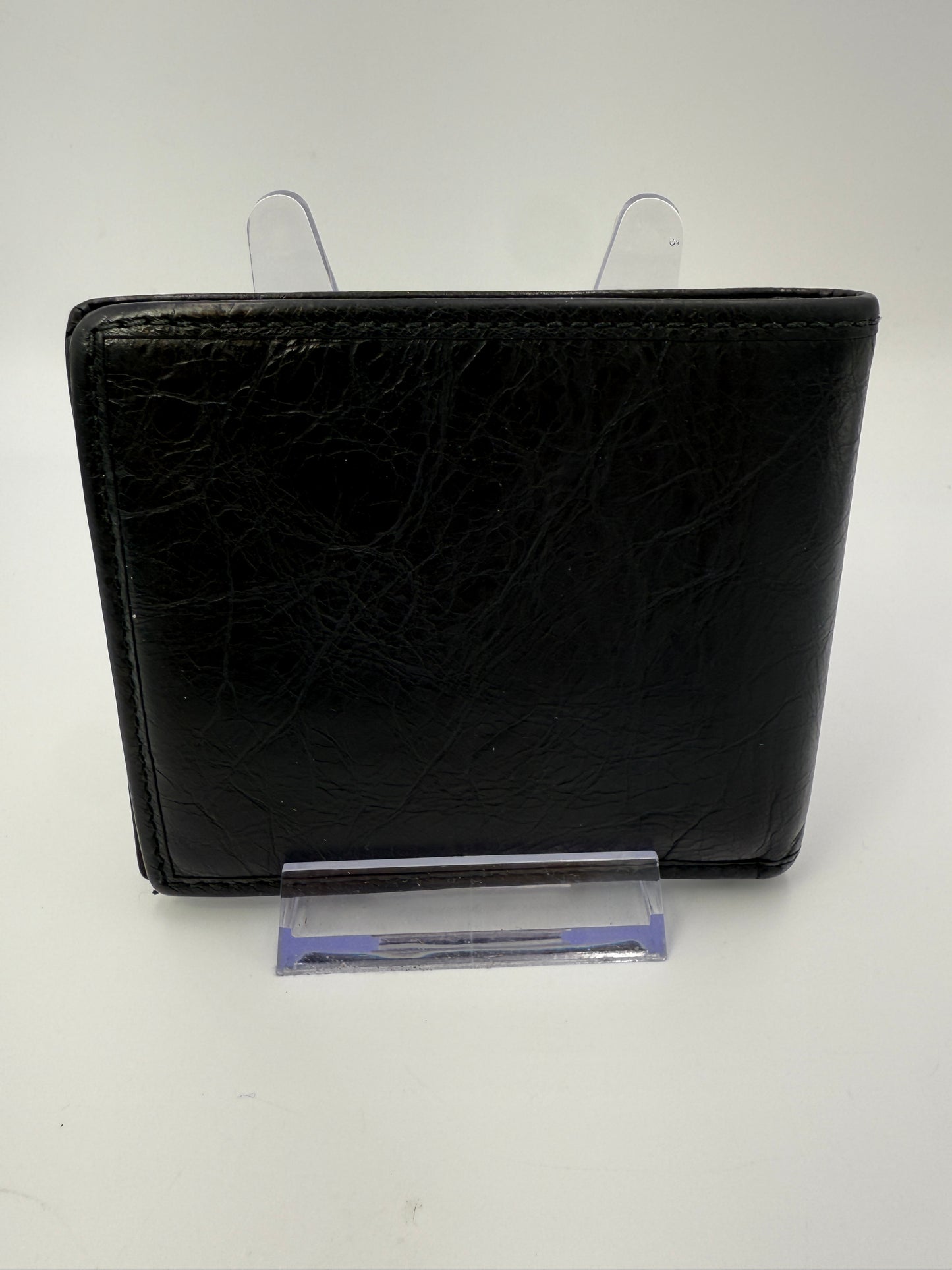Gucci Black Leather Bifold Wallet Interlocking GG