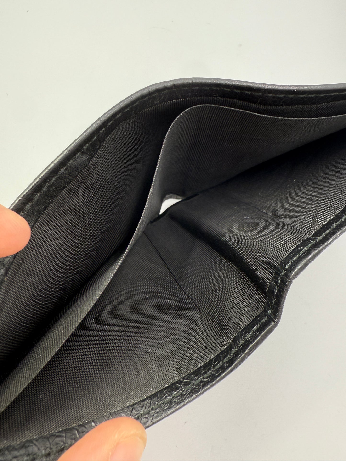 Gucci Black Leather Bifold Wallet Interlocking GG