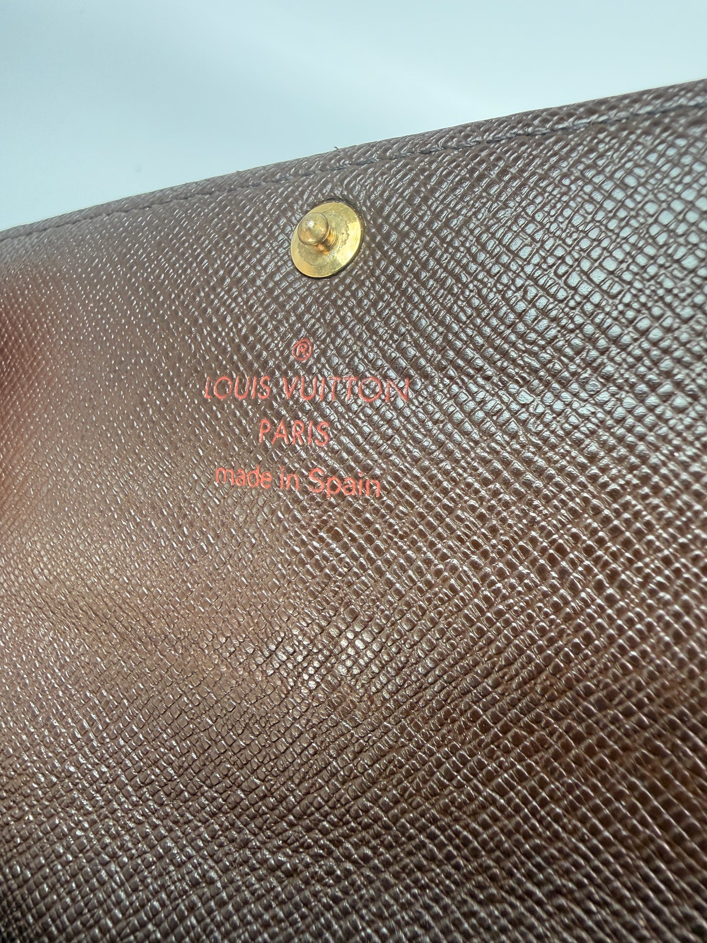 Louis Vuitton Damier Ebene Coated Canvas Sarah Wallet CA0096