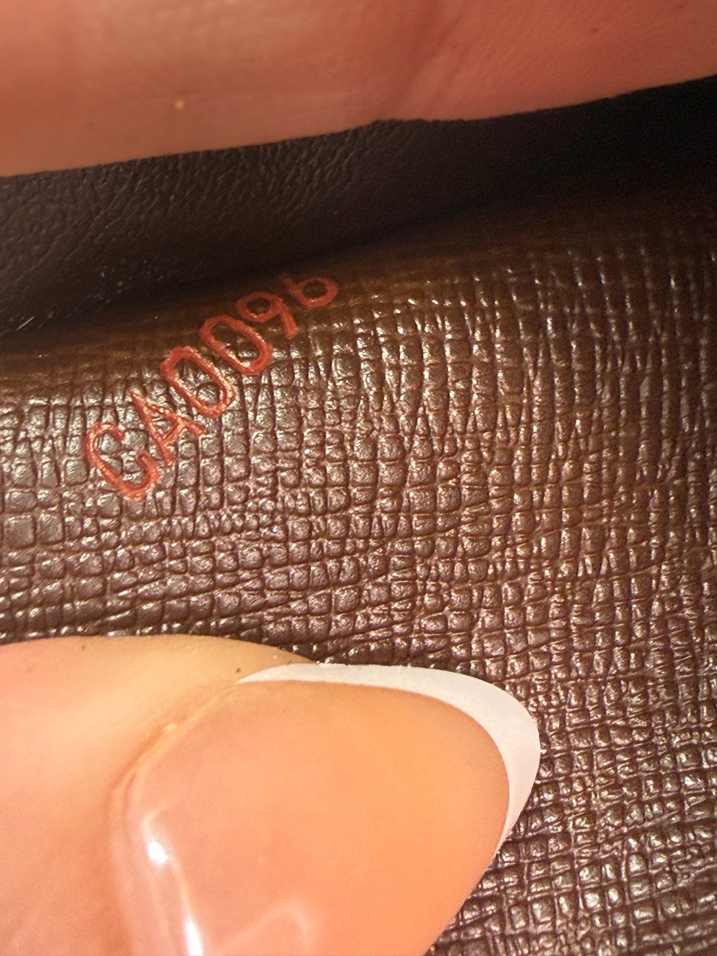 Louis Vuitton Damier Ebene Coated Canvas Sarah Wallet CA0096
