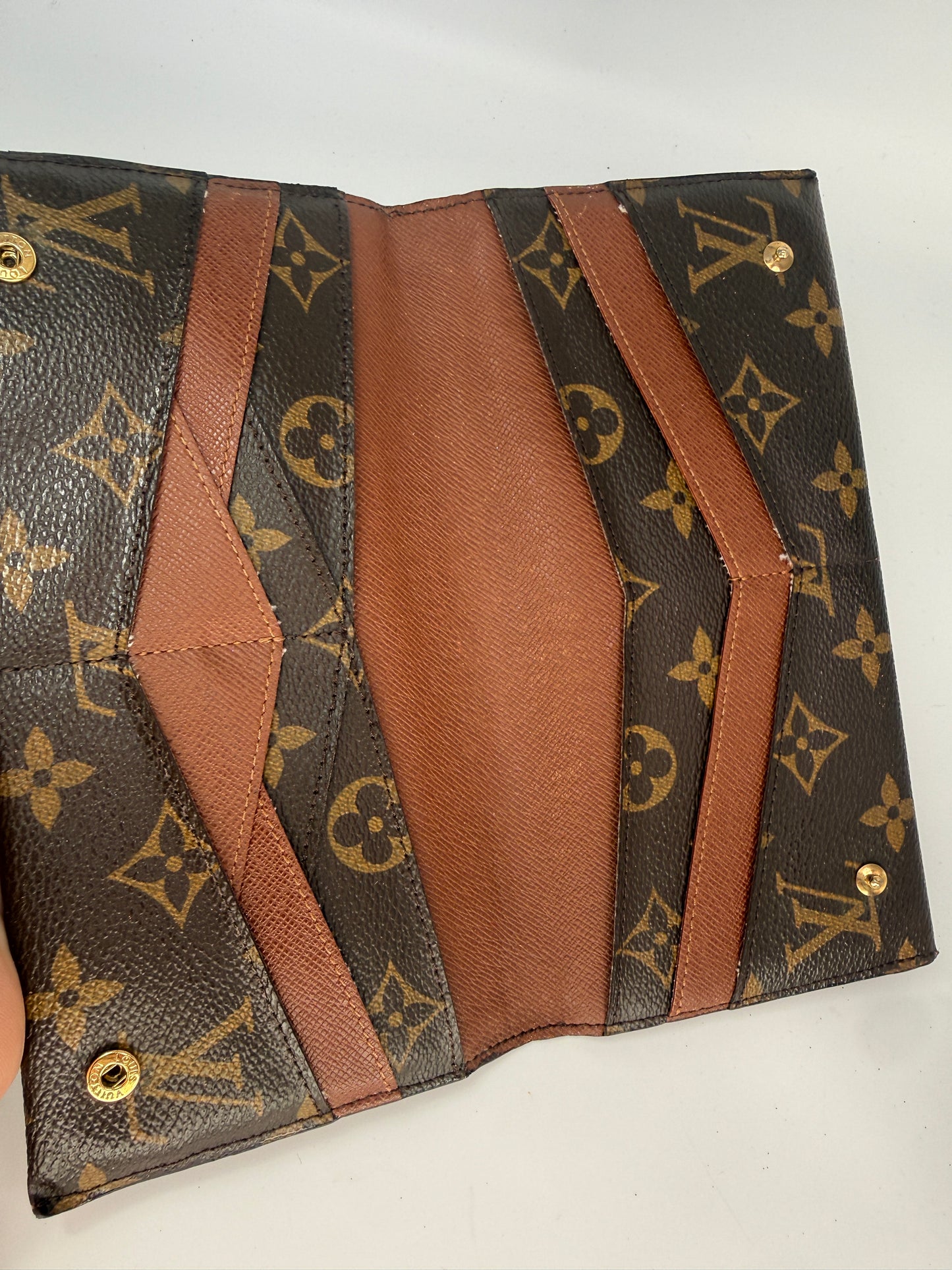 Louis Vuitton Monogram Coated Canvas Envelope Origami Wallet TR4151