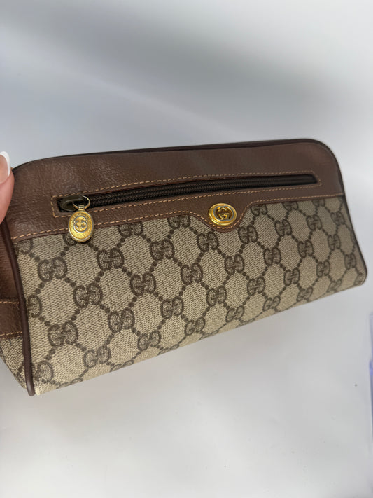 Gucci Guccissima Supreme Coated Canvas Toiletry Zippered Pouch