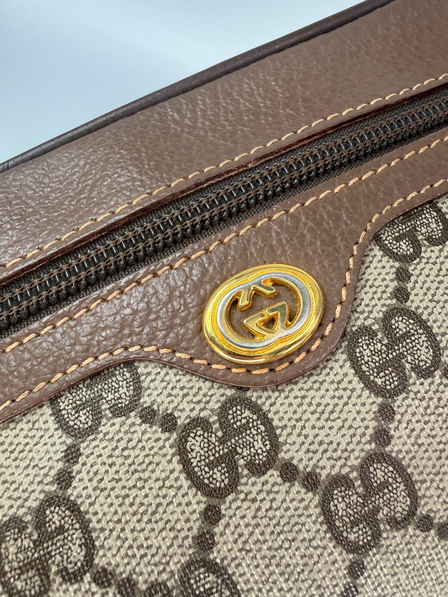 Gucci Guccissima Supreme Coated Canvas Toiletry Zippered Pouch