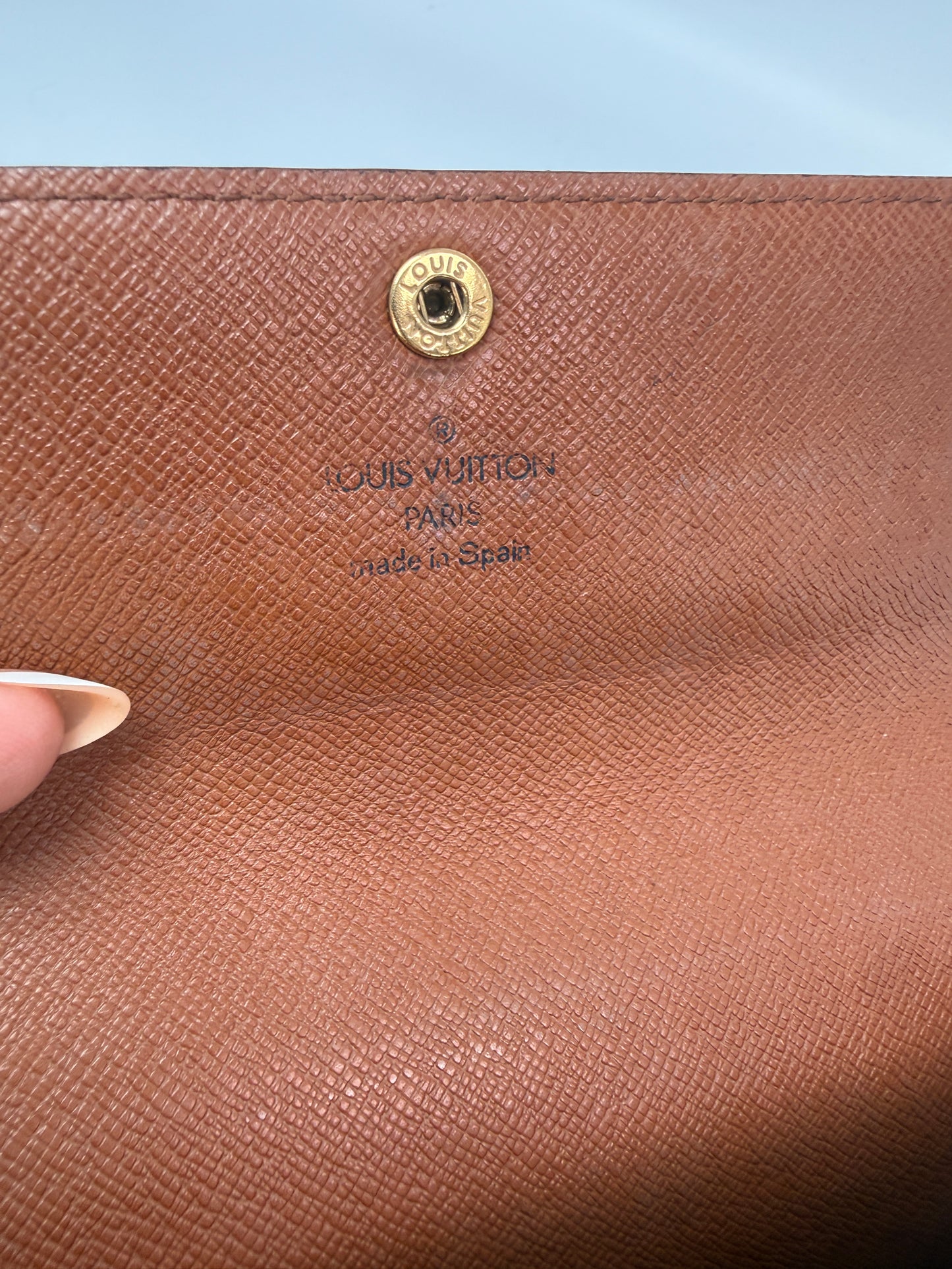 Louis Vuitton Monogram Coated Canvas Sarah Wallet CA0936