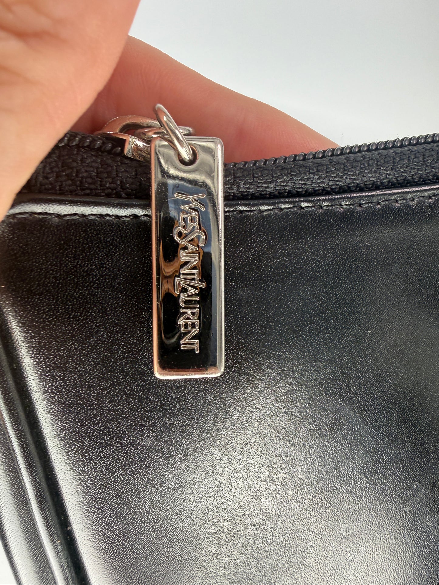 Yves Saint Laurent Black Leather Mini Shoulder Pochette