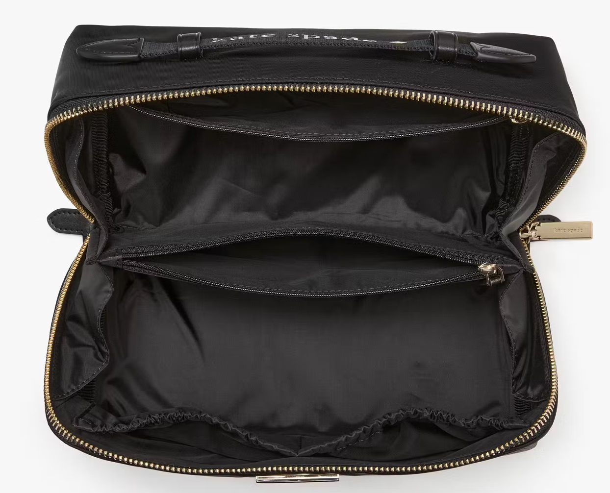 Kate Spade NWT Black Nylon Travel Cosmetic Bag