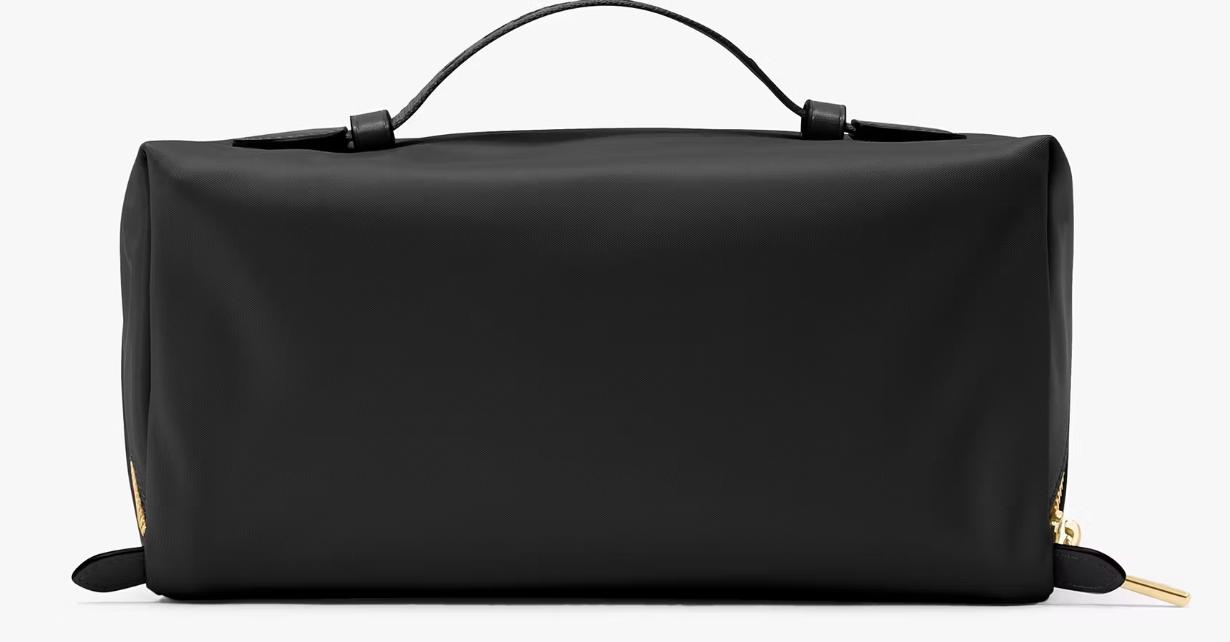 Kate Spade NWT Black Nylon Travel Cosmetic Bag