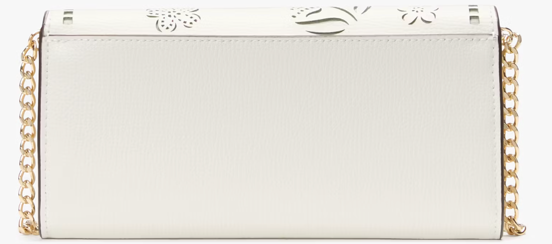 Kate Spade NWT Winter White Leather Perforated WOC