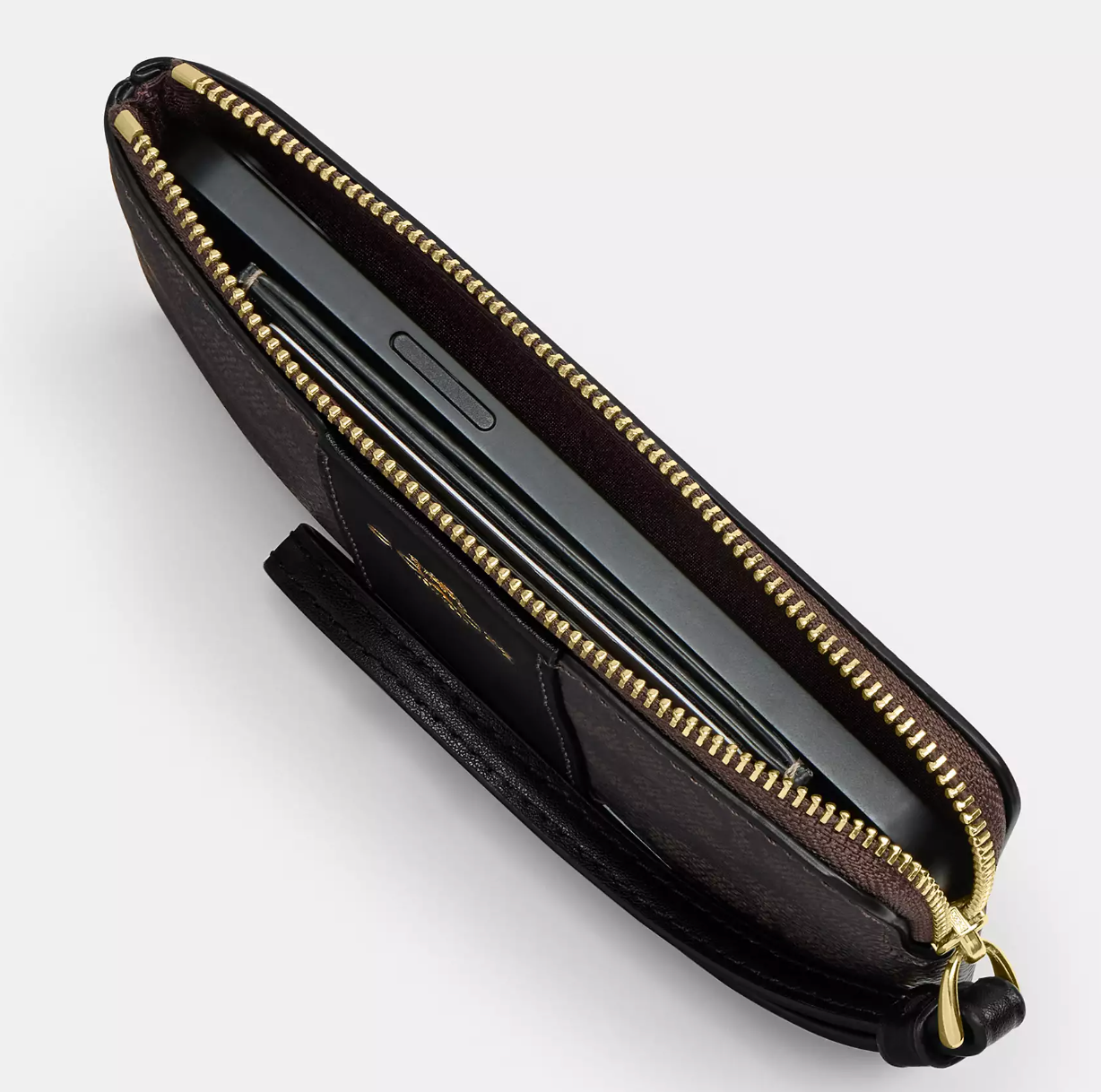 Coach NWT Coated Canvas Pumpkin Wristlet