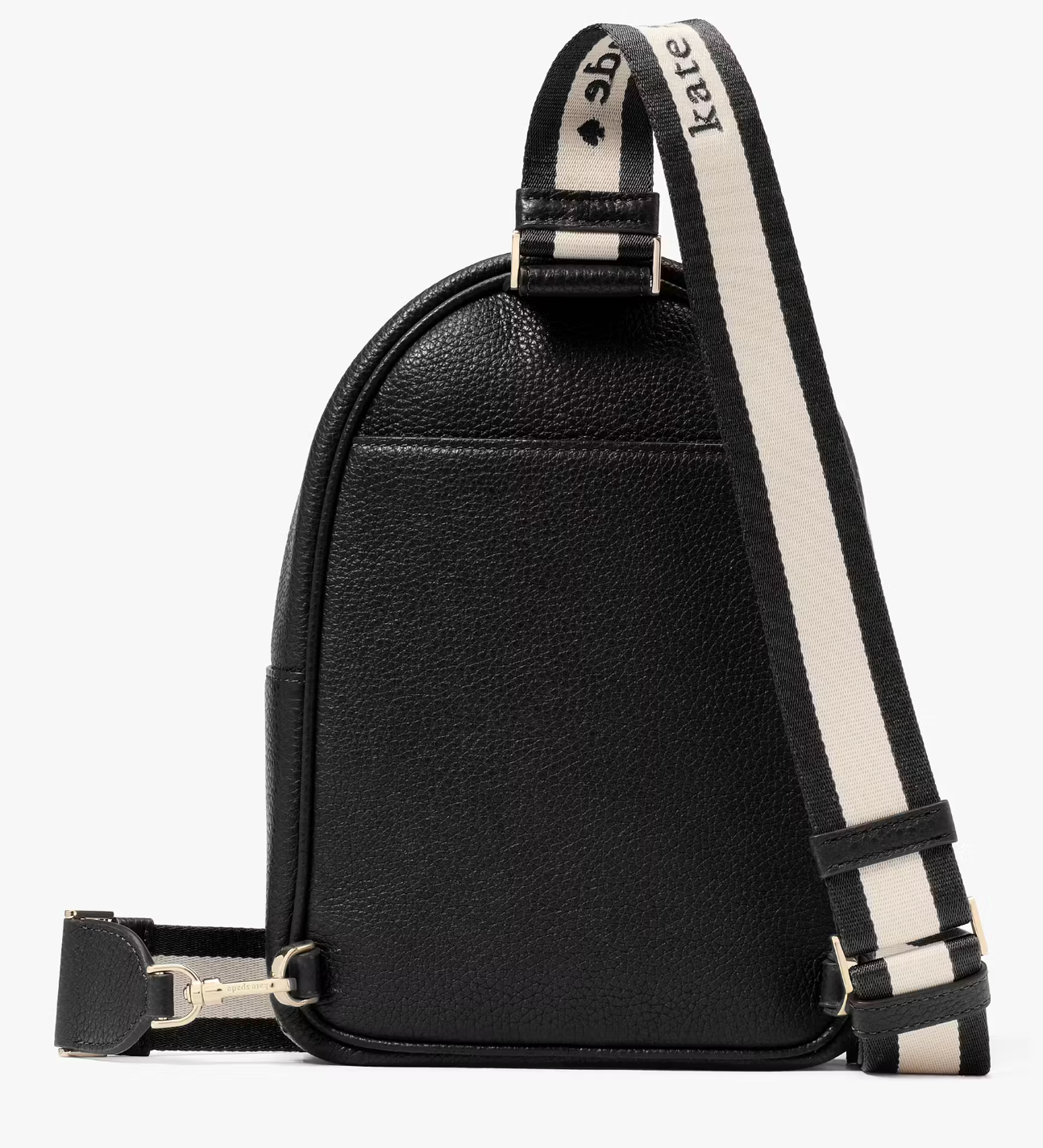Kate Spade NWT Black Pebbled Leather Small Sling Backpack
